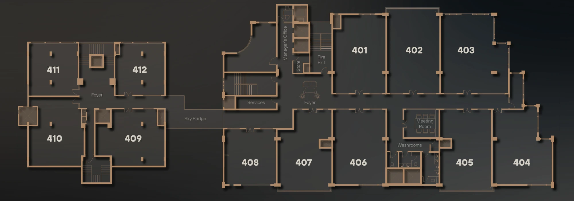 Pinnacle Square 4th floor layout plan
