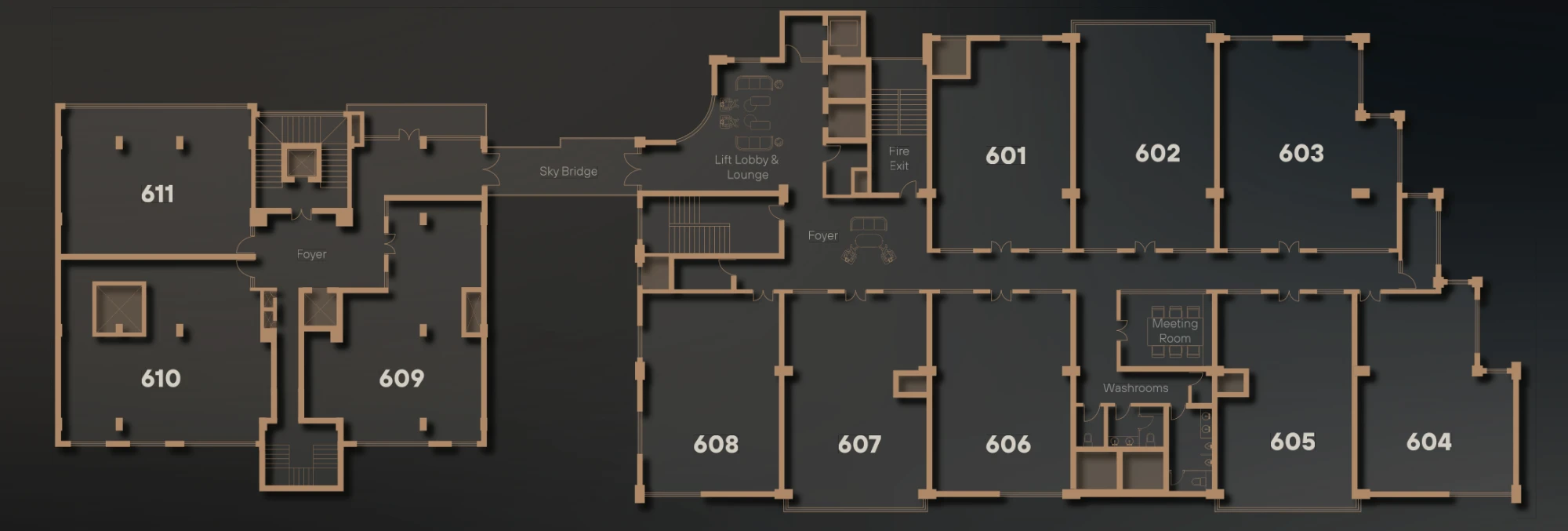 Pinnacle Square 6th floor layout plan